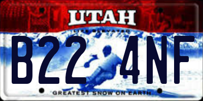 UT license plate B224NF