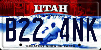 UT license plate B224NK