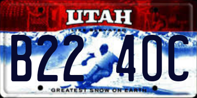 UT license plate B224OC