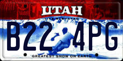 UT license plate B224PG