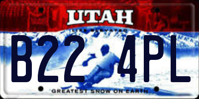 UT license plate B224PL