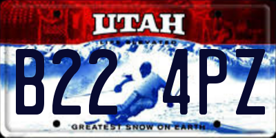 UT license plate B224PZ