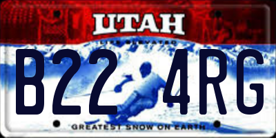 UT license plate B224RG