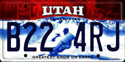 UT license plate B224RJ