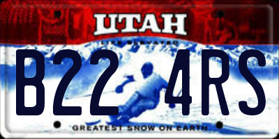 UT license plate B224RS