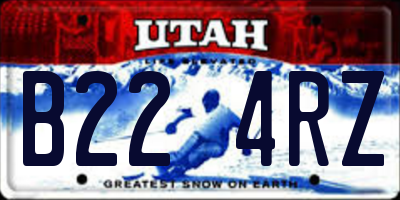UT license plate B224RZ