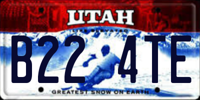 UT license plate B224TE