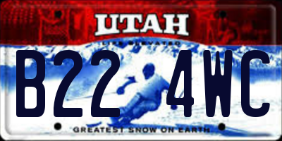 UT license plate B224WC