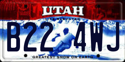 UT license plate B224WJ