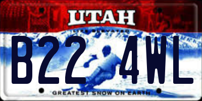 UT license plate B224WL