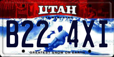 UT license plate B224XI