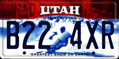 UT license plate B224XR