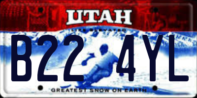 UT license plate B224YL
