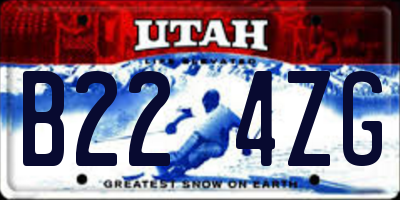 UT license plate B224ZG