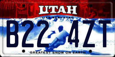 UT license plate B224ZT