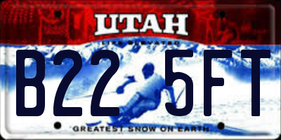 UT license plate B225FT