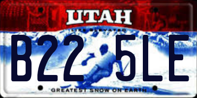 UT license plate B225LE