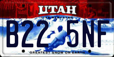 UT license plate B225NF