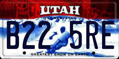 UT license plate B225RE