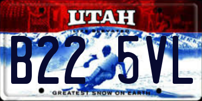 UT license plate B225VL