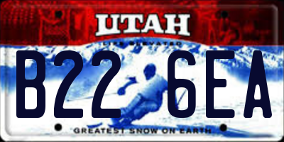 UT license plate B226EA