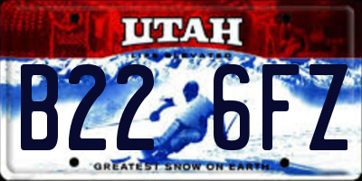 UT license plate B226FZ