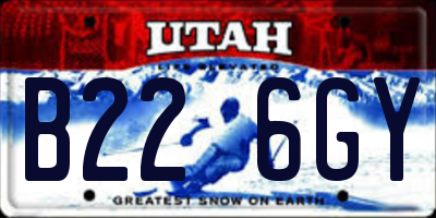 UT license plate B226GY