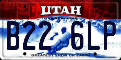 UT license plate B226LP