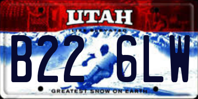 UT license plate B226LW