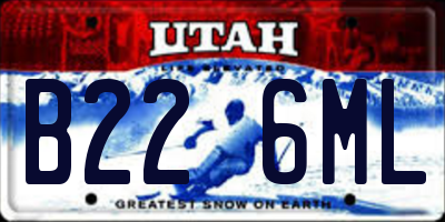 UT license plate B226ML