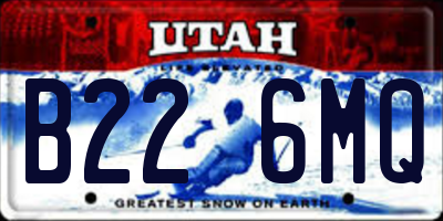 UT license plate B226MQ