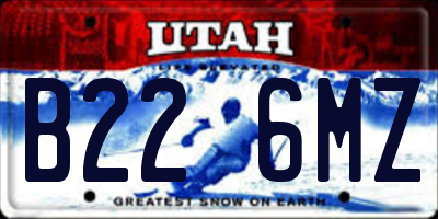UT license plate B226MZ