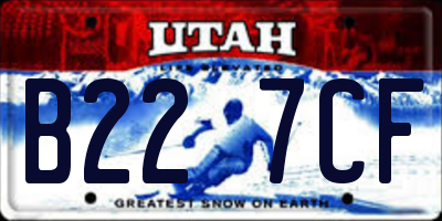 UT license plate B227CF