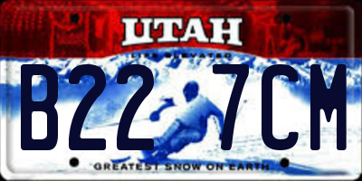 UT license plate B227CM