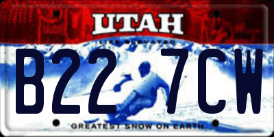 UT license plate B227CW