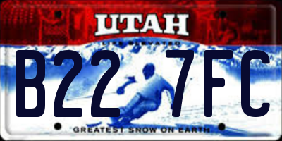 UT license plate B227FC