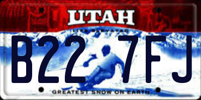 UT license plate B227FJ