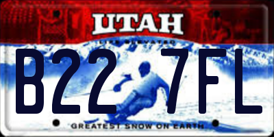 UT license plate B227FL