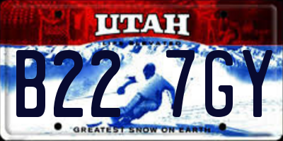 UT license plate B227GY