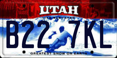 UT license plate B227KL