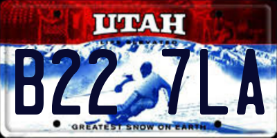 UT license plate B227LA