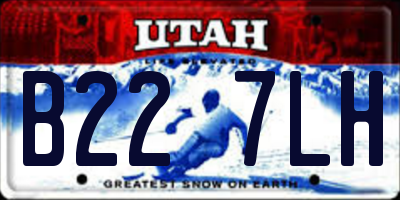 UT license plate B227LH