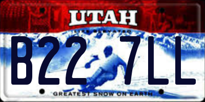 UT license plate B227LL