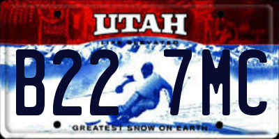 UT license plate B227MC