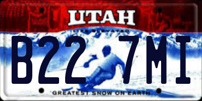 UT license plate B227MI
