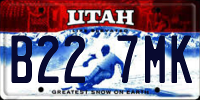 UT license plate B227MK