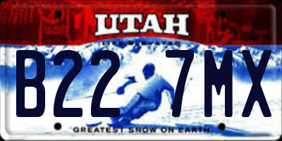 UT license plate B227MX