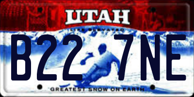 UT license plate B227NE