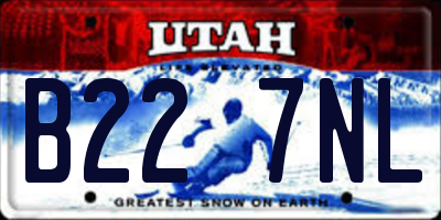 UT license plate B227NL