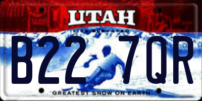 UT license plate B227QR